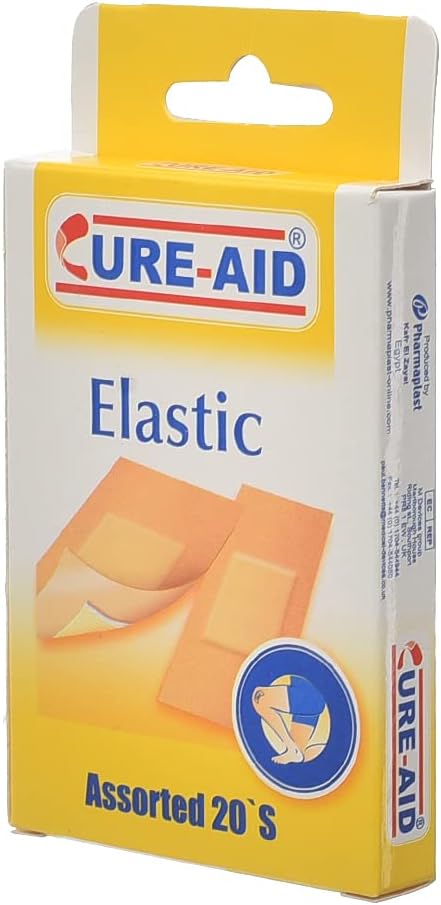 Cure Aid Elastic Plasters - 20Pcs
