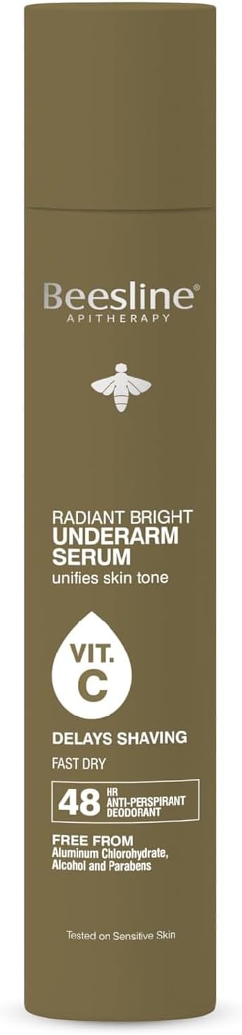 Beesline Radiant Bright Underarm Serum Delays Shaving, Fast Dry, 48 Hours Anti-Perspirant Deodorant, Free From Aluminum Chloralhydrate, Alcohol And Parabens, 150ml