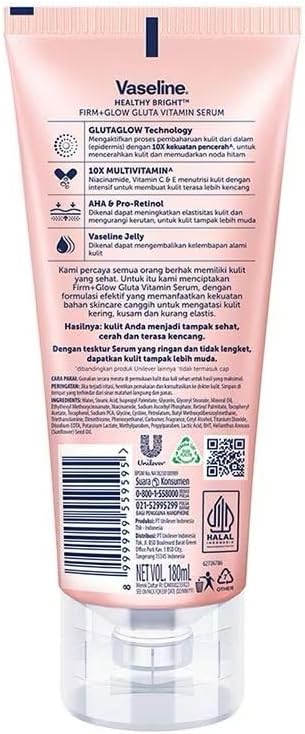 Vaseline Firm + Glow Gluta Vitamin Youthful Serum 180ml