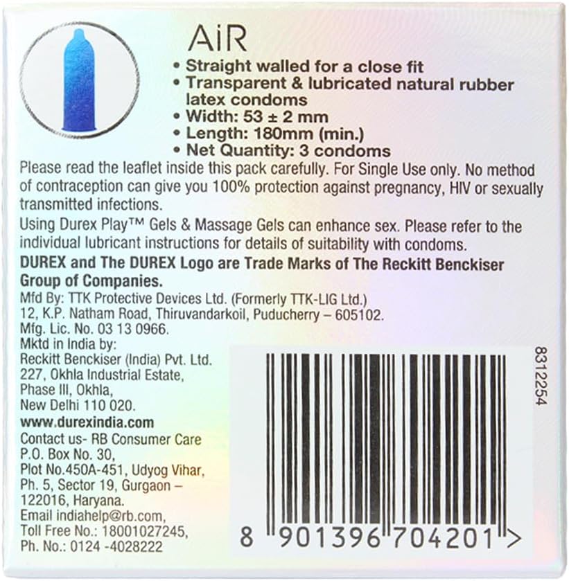 Durex Air Ultra Thin 3 Comdoms pack of 3