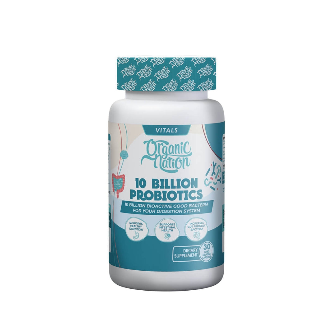 Organic Nation 10 Billion Probiotics 30Serv. 30 Capsules