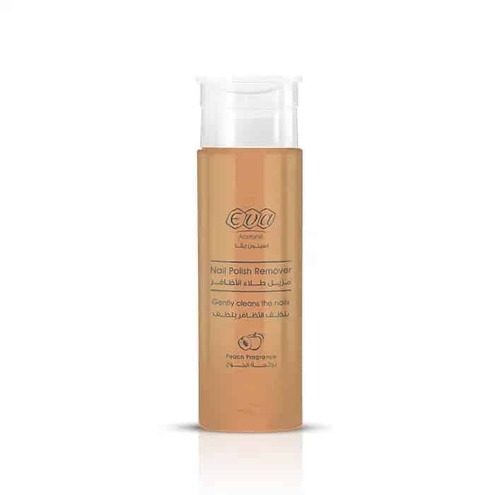 Eva acetone nail polish remover peach scent 200 ml with pump
