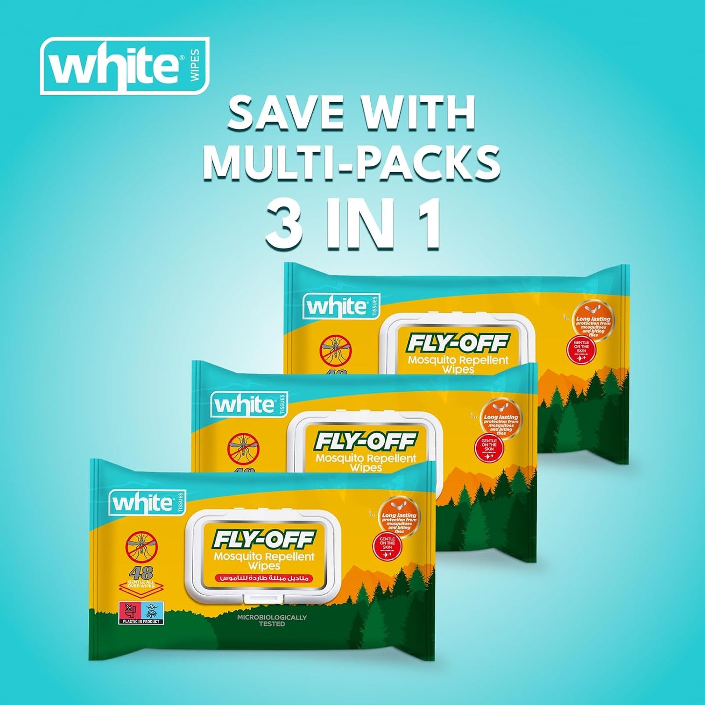 White fly-off 48pcs