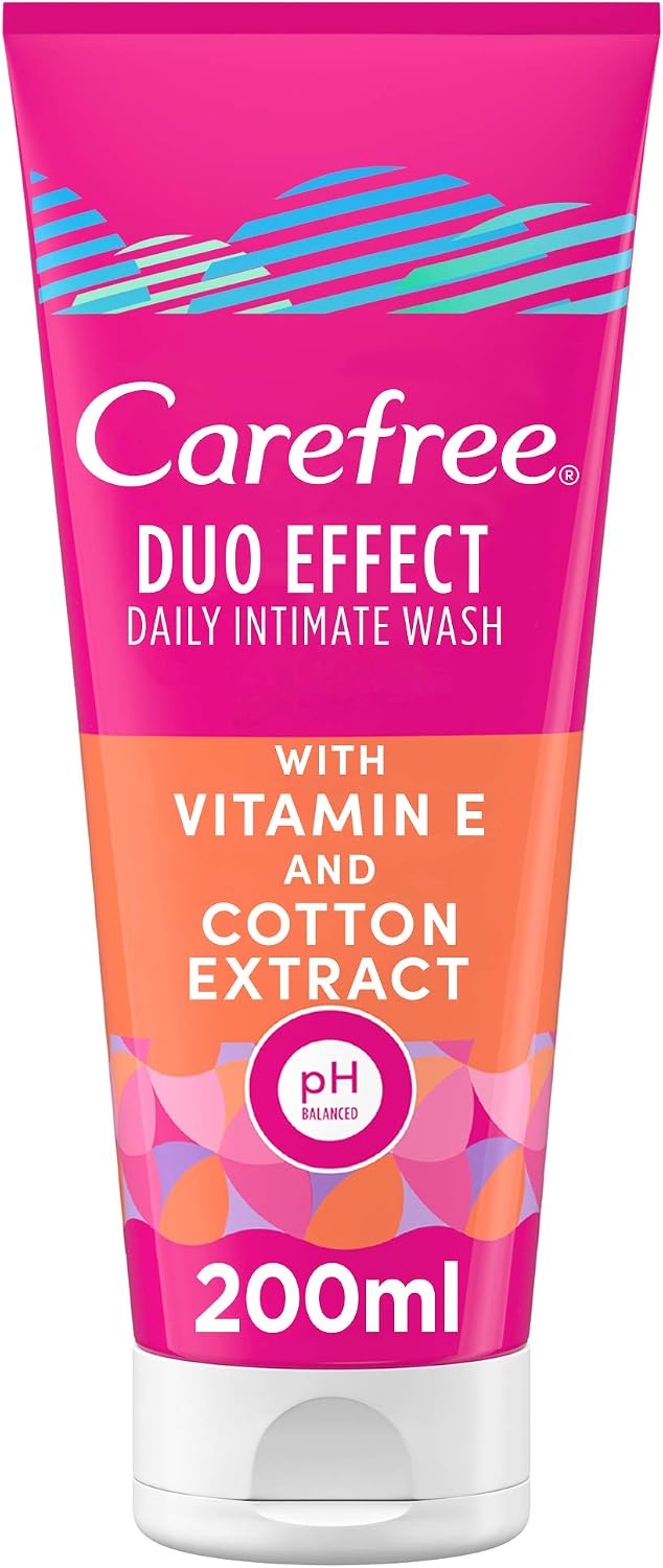Carefree Duo Effect Daily Intimate Wash Vitamin E Cotton Extract 200ml