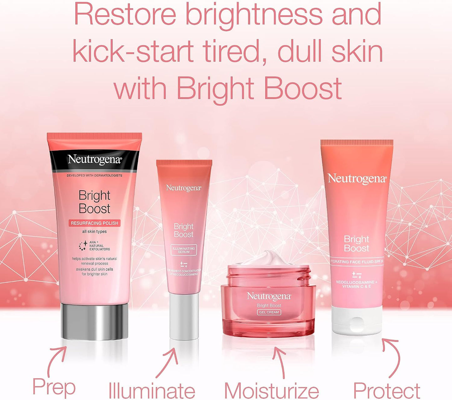 Neutrogena Gel Fluid SPF30, Bright Boost, 50ml