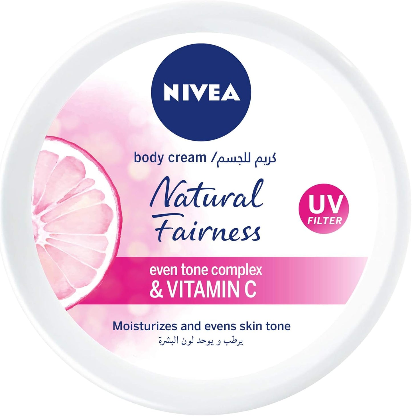 NIVEA Body Cream Even Tone, Natural Fairness Complex & Vitamin C, All Skin Types, Jar 50ml