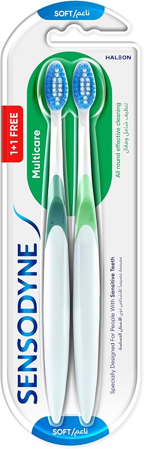 Sensodyne Multicare Toothbrush 1+1 For Sensitive Teeth, Soft