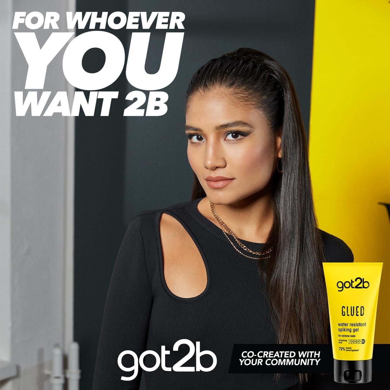 got2b Glued Water Resistant Spiking Gel 150 ml, Glued Spiking Gel for up to 72h Ultra Strong Hold, Water & Sweatproof, For Extreme Hairstyles, Vegan* Formula
