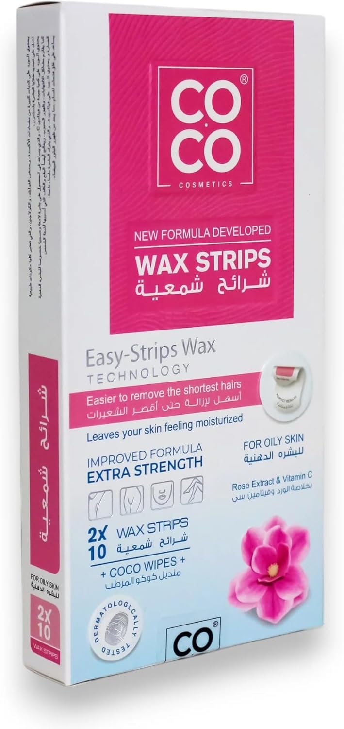 Coco Wax Strips With Rose Extract & Vitamin C