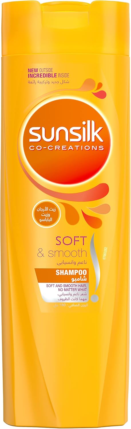 Sunsilk New Active Infusion Deep Nourishment Smooth Shampoo with Silk Protein, Argan Oil and Vitamin C, 350 ml, White