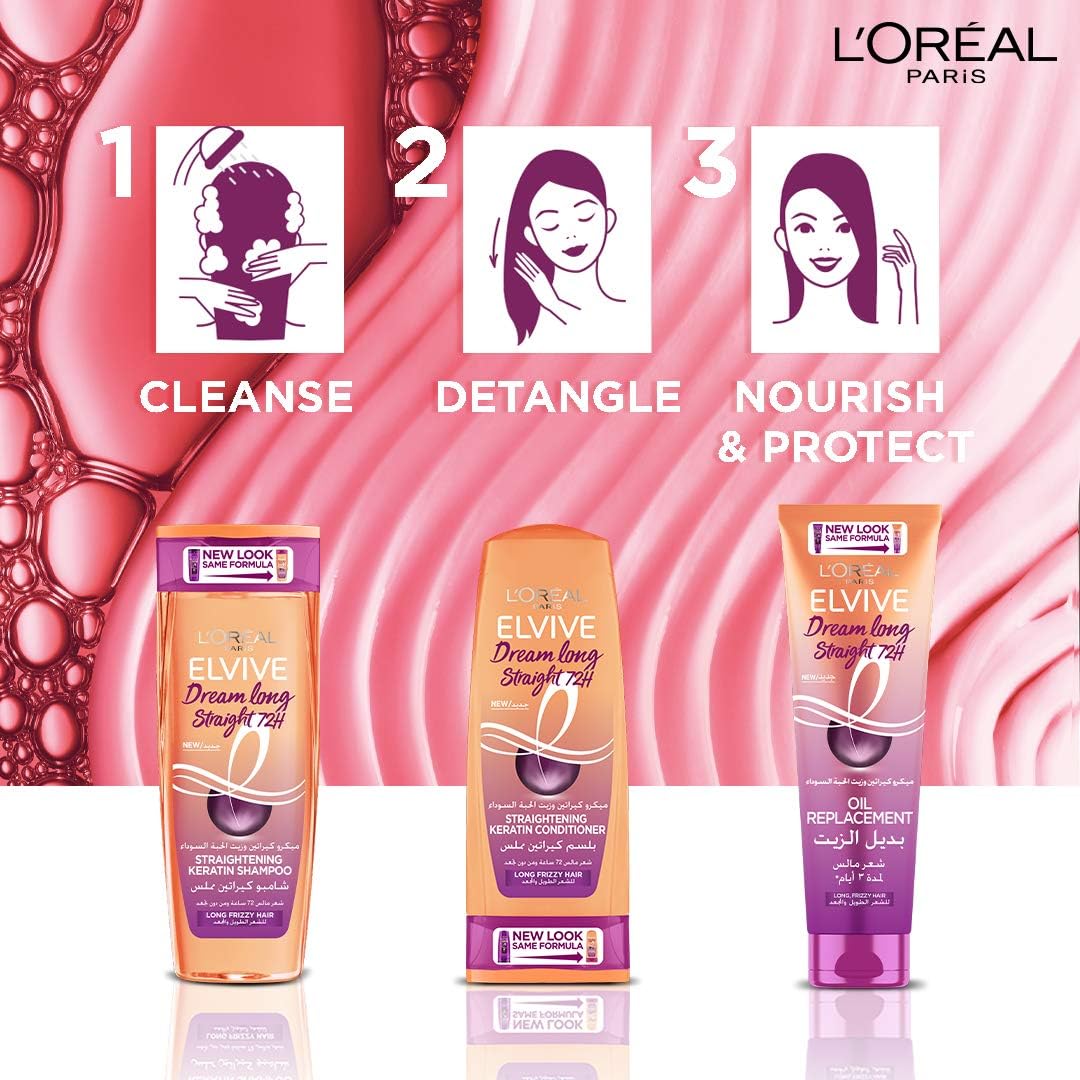 L’Oréal Paris L'Oréal Paris Elvive Straightening Keratin Conditioner for Long and Frizzy Hair - 200 ml