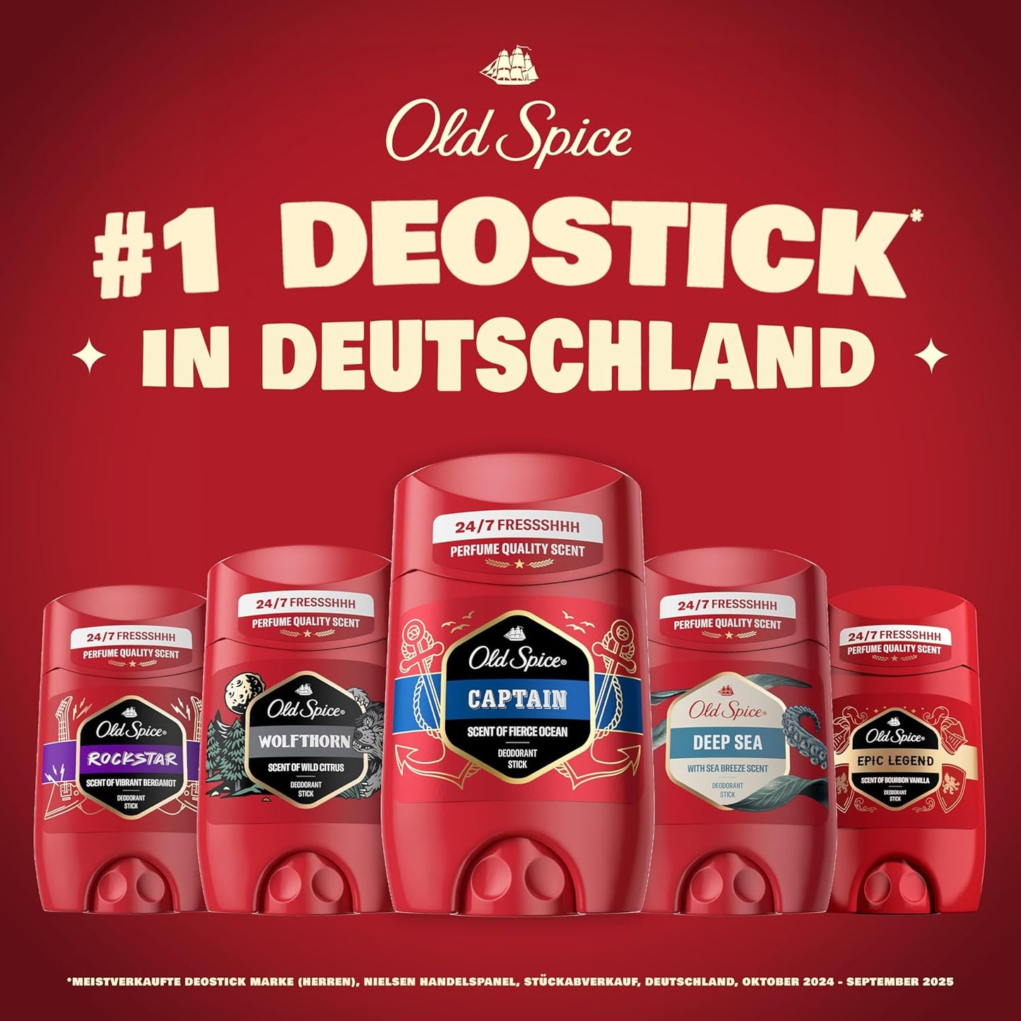 Old Spice Rockstar Deodorant Stick for Men, 50 ml, 48H Fresh, Long-Lasting Fragrance in Perfume Quality, 0% Aluminium Salts