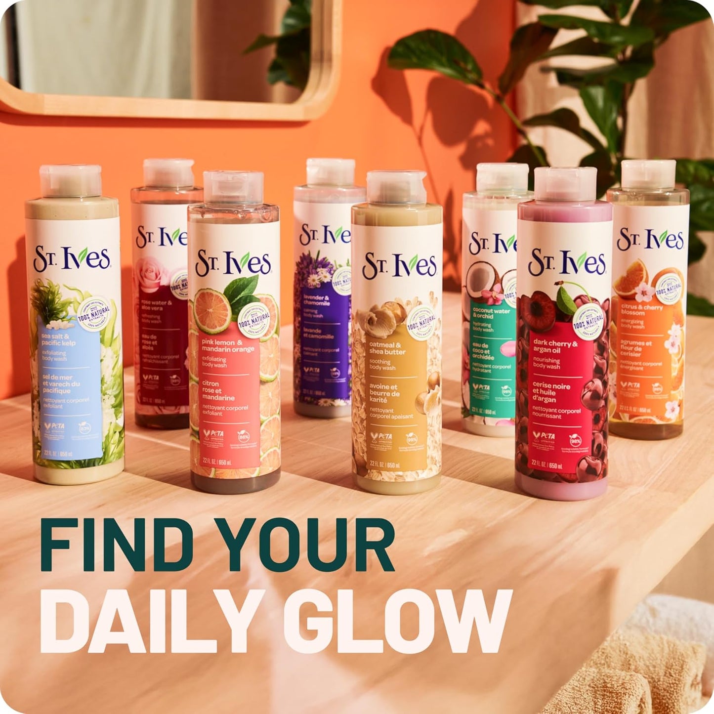 St. ives coconut water & orchid hydrating body wash 100% natural 22 oz.
