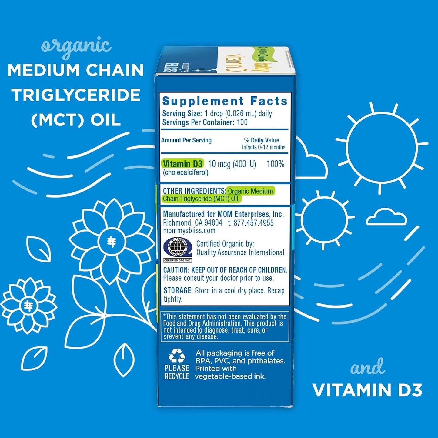 Mommy's Bliss Organic Baby Vitamin D Drops