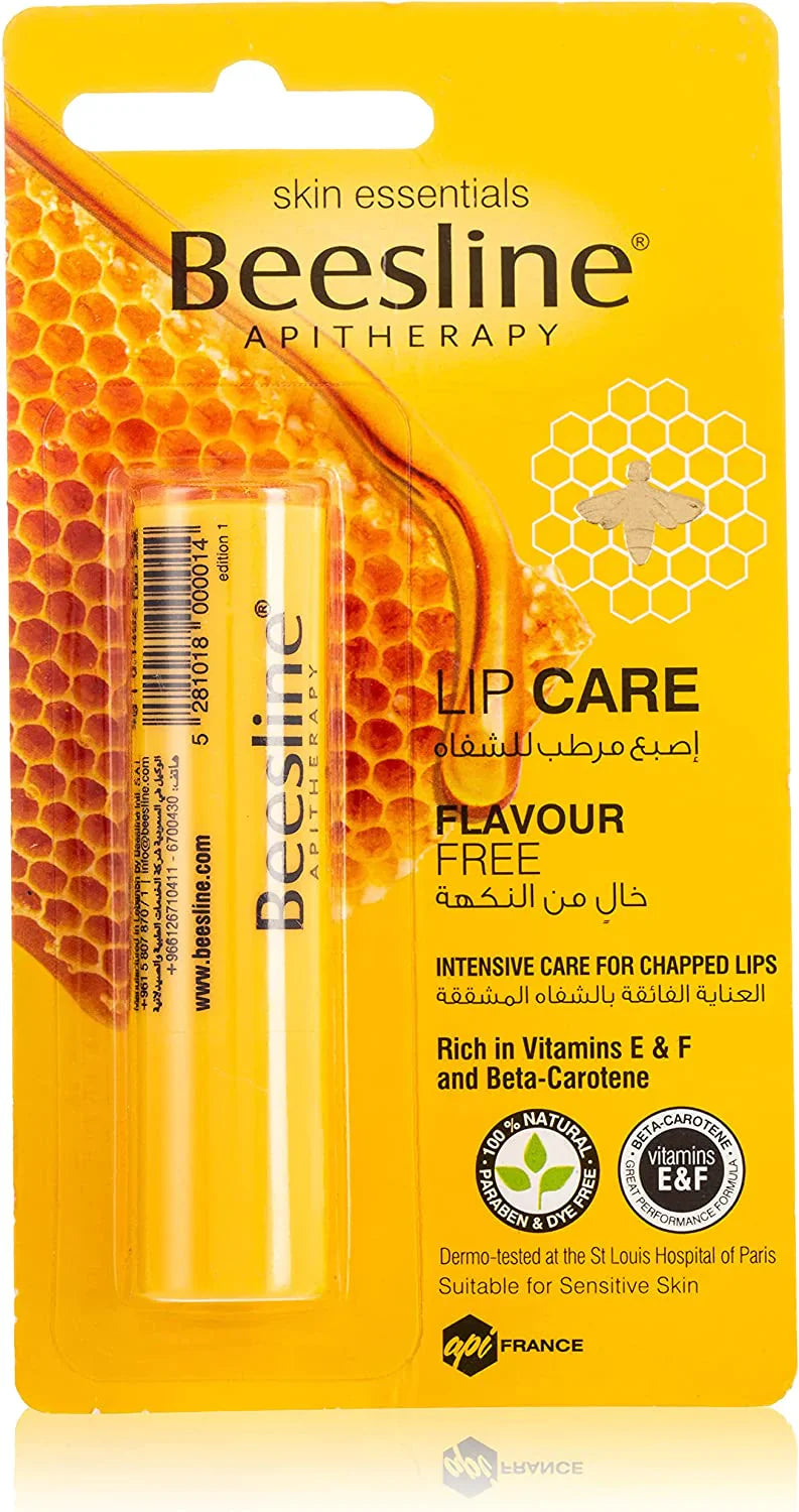 BEESLINE LIP CARE FLAVOUR FREE RICH IN VITAMIN E & F AND BETA CAROTENE