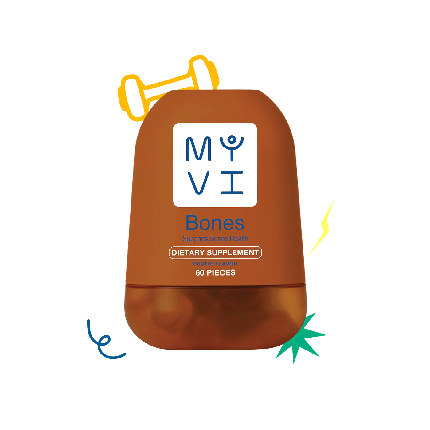 MY VI BONES DIETARY SUPPLEMENT 60PC FRUITS FLAVOR