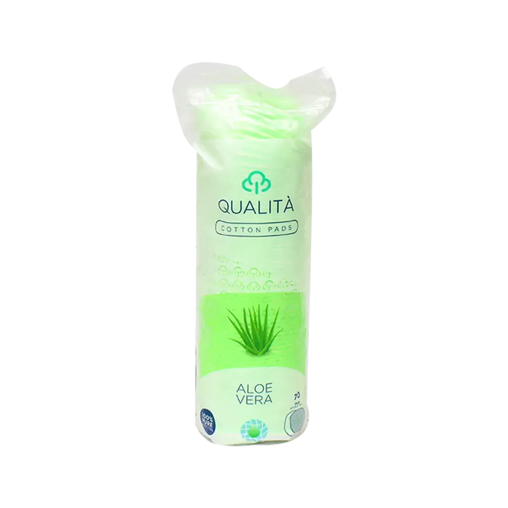 Qualita Makeup Removal Cotton Pads Aloe Vera- 70pcs