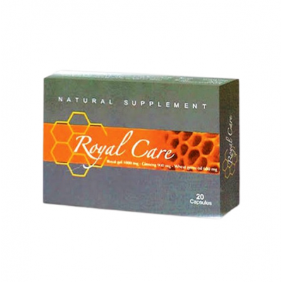 ROYAL CARE DIETARY SUPPLEMENT ( GINSENG 900 MG + ROYAL JELLY 1000 MG + WHEAT GERM OIL 600 MG ) 20 CAPSULES