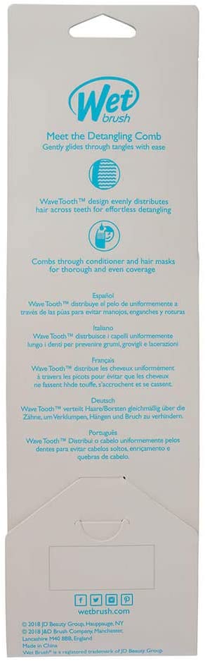Wet Brush Hair Comb Detangler Wave Tooth Comb Design (Pink), Standard 9238