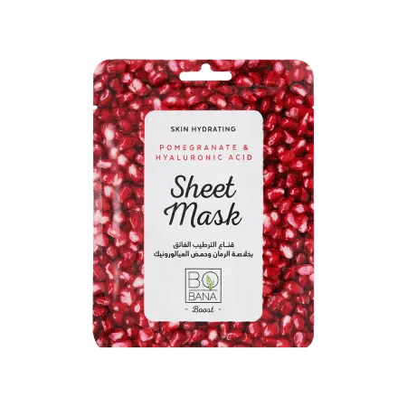 BOBANA POMEGRANATE & HYALURONIC ACID SHEET MASK
