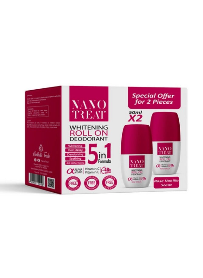 Nano Treat roll on deo sweet peach scent 1+1 50ml