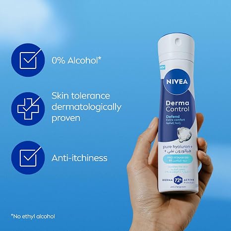 NIVEA DERMA CONTROL 72H DEFEND EXTRA COMFORT ANTI-PERSPIRANT SPRAY 150ML