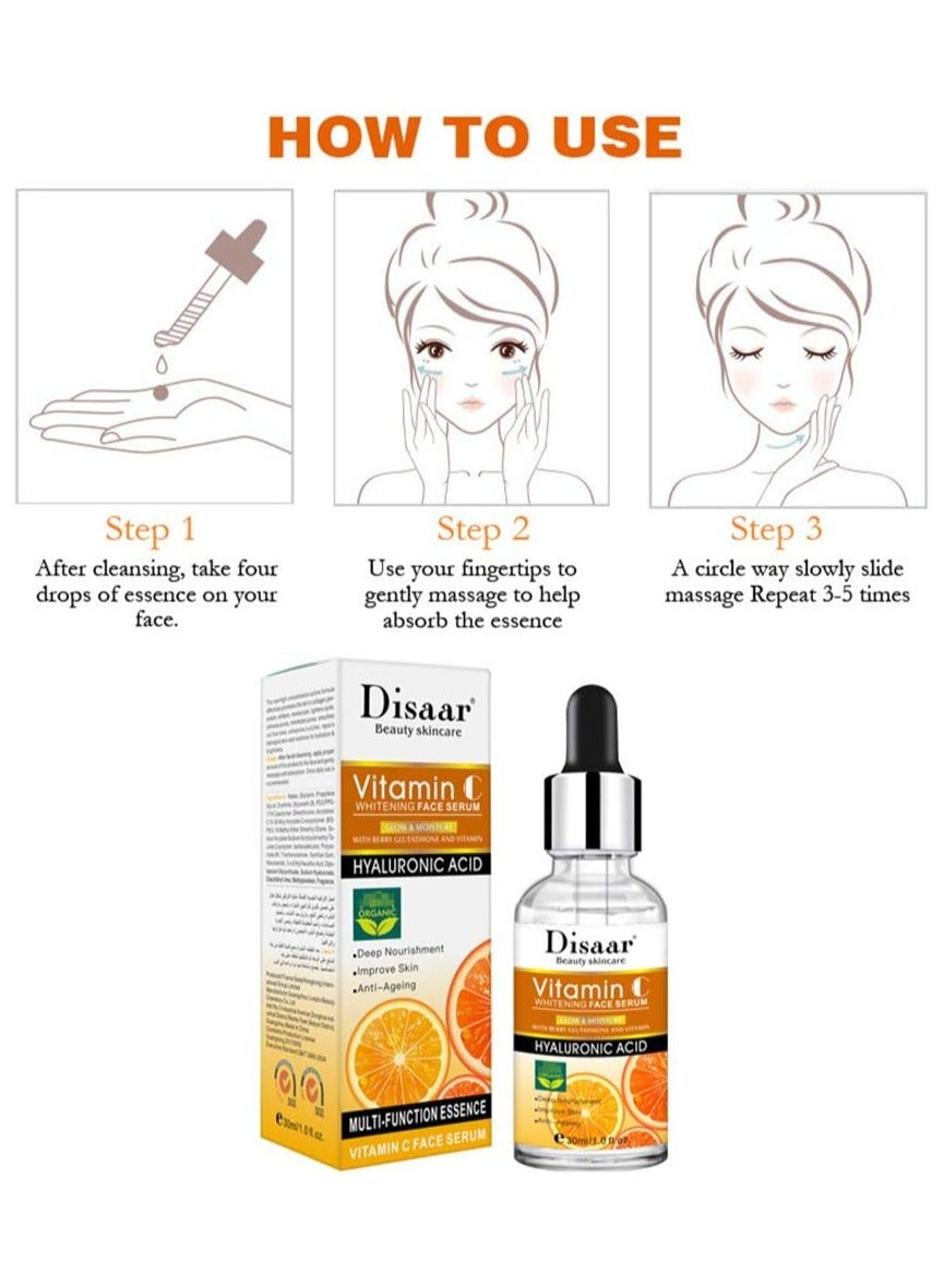 Disaar Vitamin C Hyaluronic Acid Whitening Face Serum 30ml