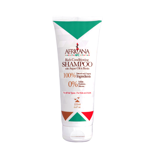 AFRICANA SHAMPOO WITH ARGAN OIL & BIOTIN 225ML