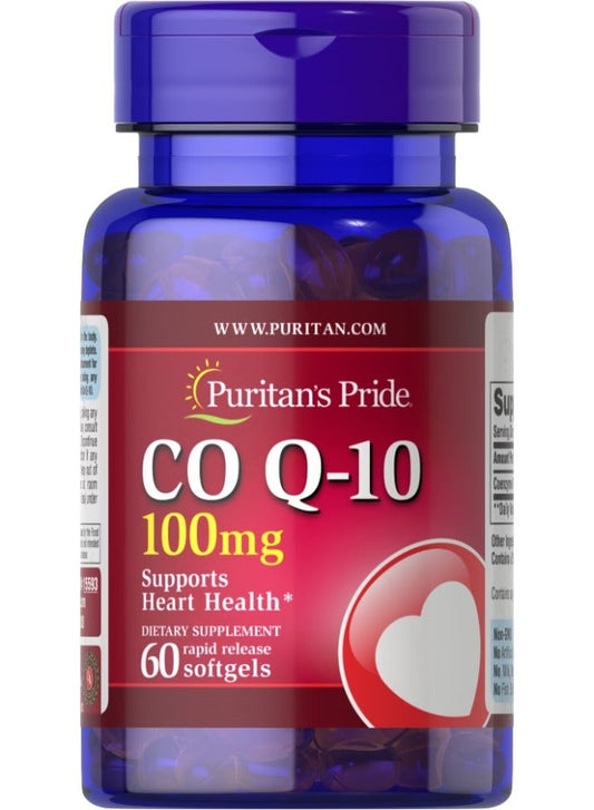 Puritan's Pride CoQ-10 100 mg 60 Softgels Color May Vary