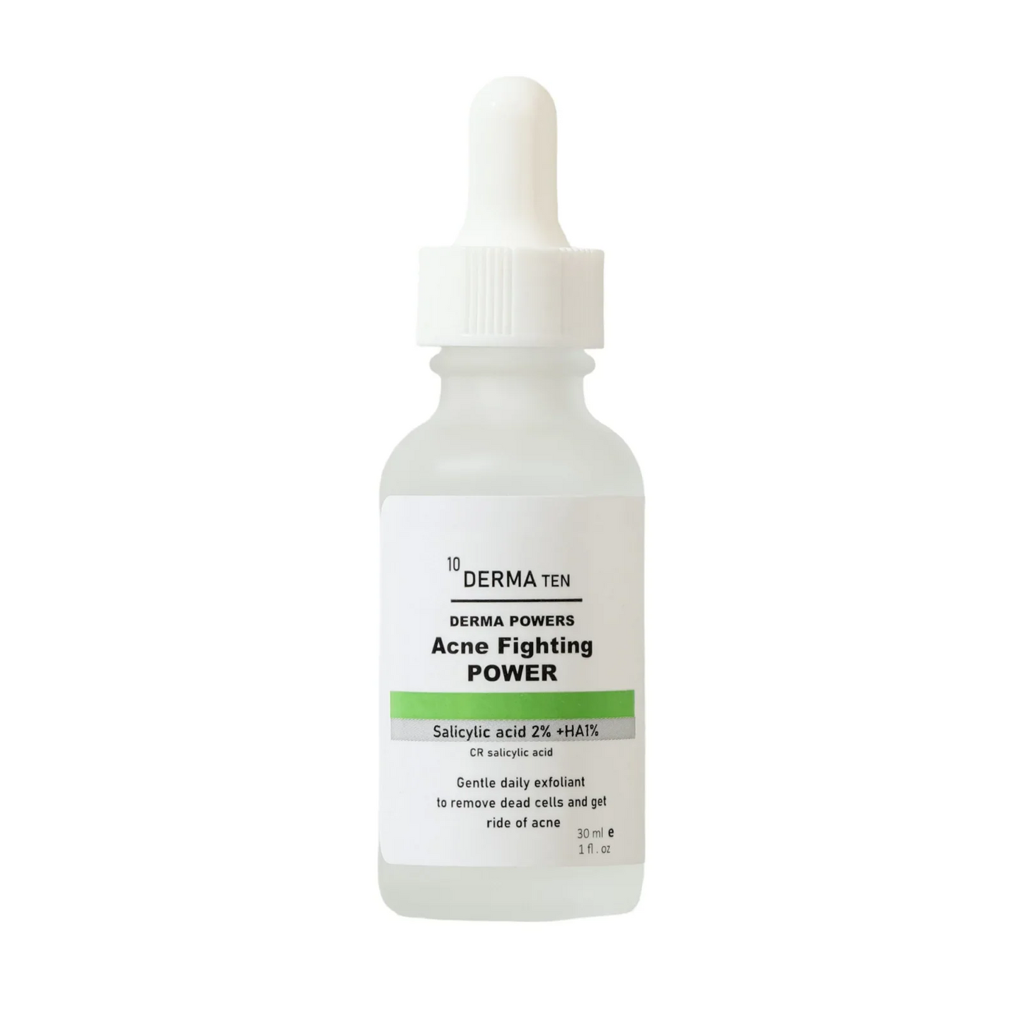 DERMA 10 ACNE FIGHTING POWER SERUM SALICYLIC ACID 2%+HA 1% 30ML