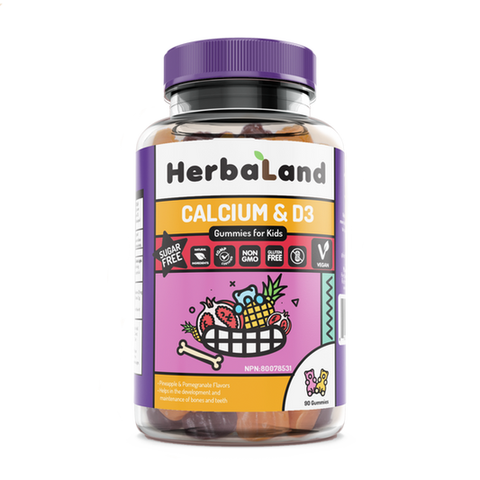 HERBALAND KIDS CALCIUM&D3 SUGAR FREE 60GUM