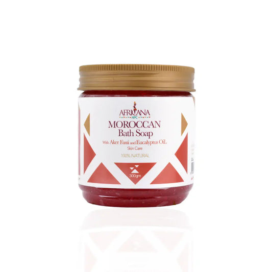 AFRICANA MOROCCAN BATH SOAP WITH AKER FASSI & EUCALYPTUS OIL 300GM