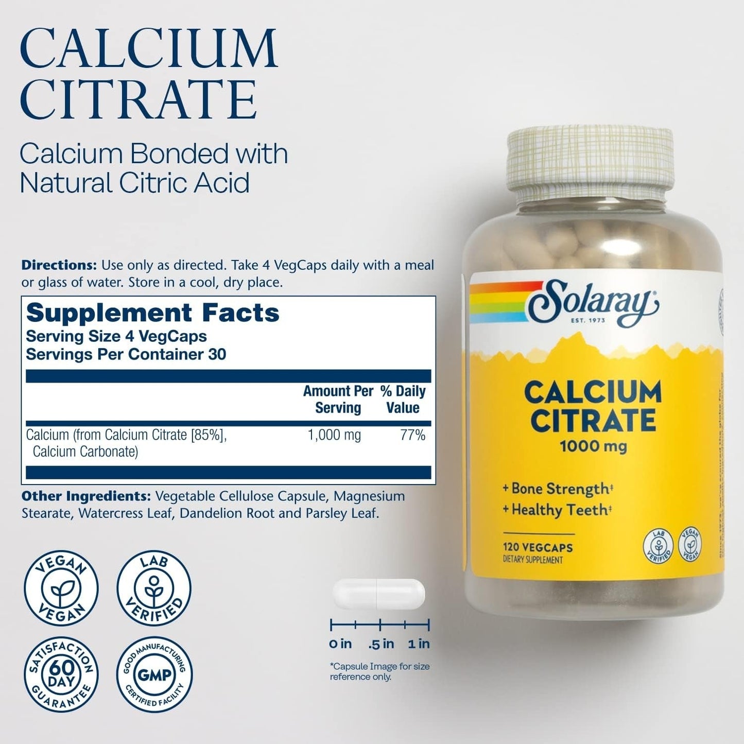 Solaray Calcium Citrate 1000mg