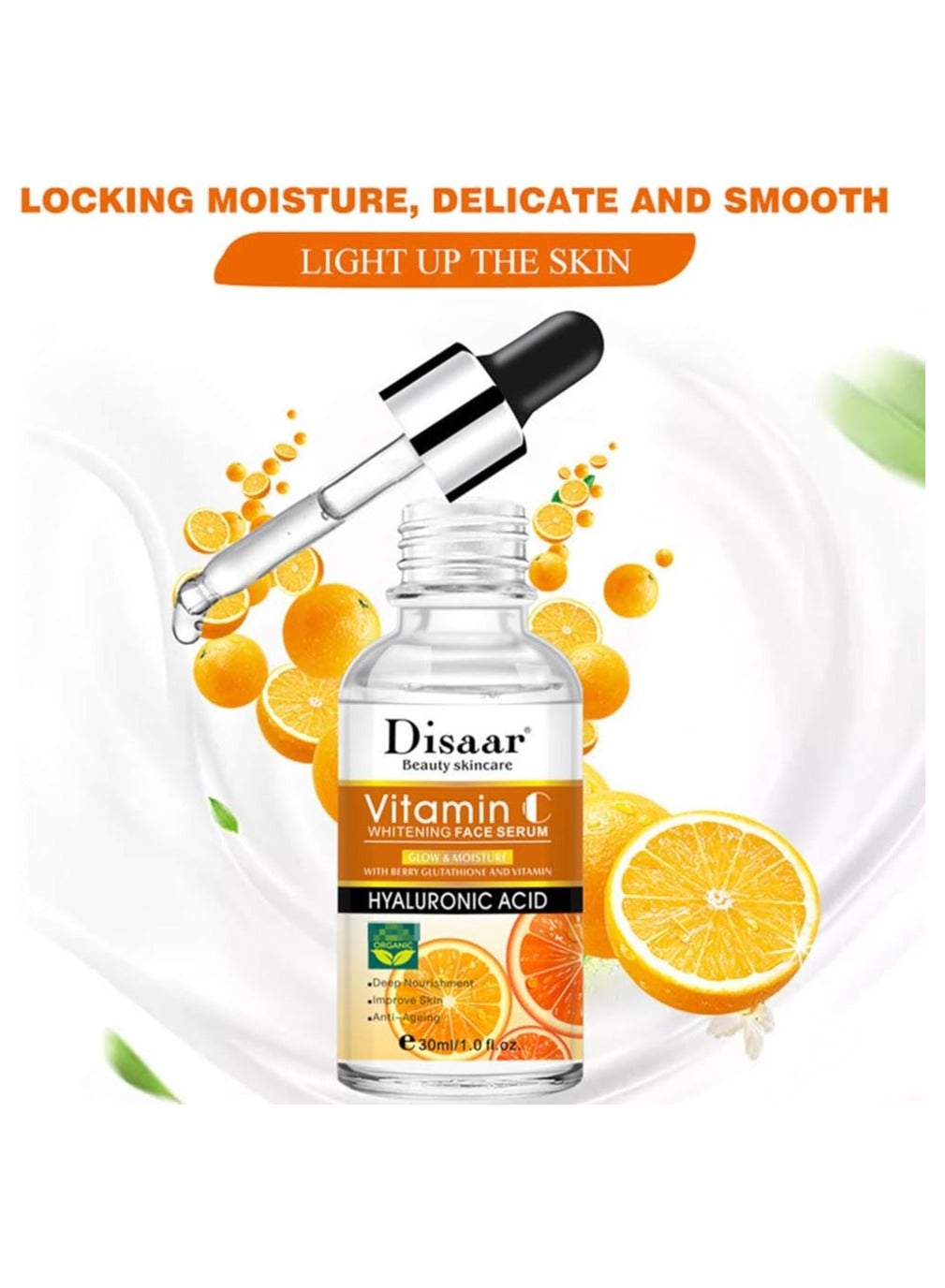 Disaar Vitamin C Hyaluronic Acid Whitening Face Serum 30ml