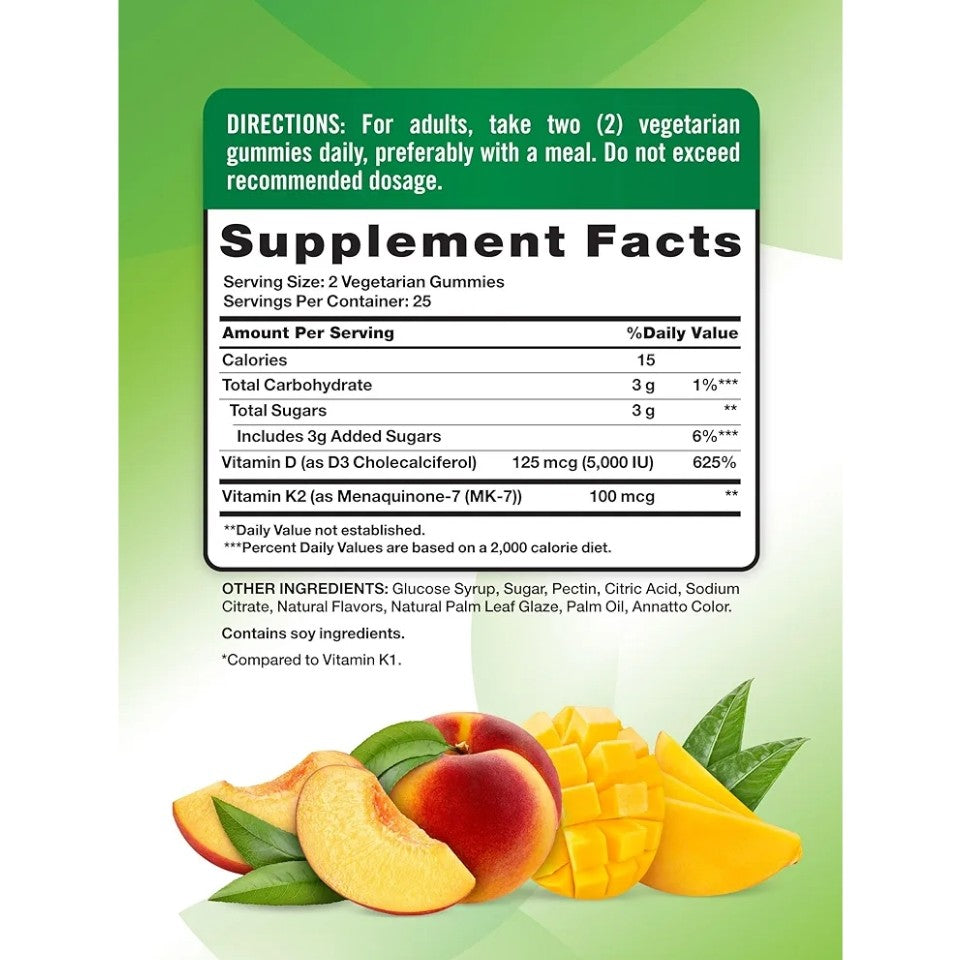 Nature's Truth Vitamin D3 + K2 Gummies