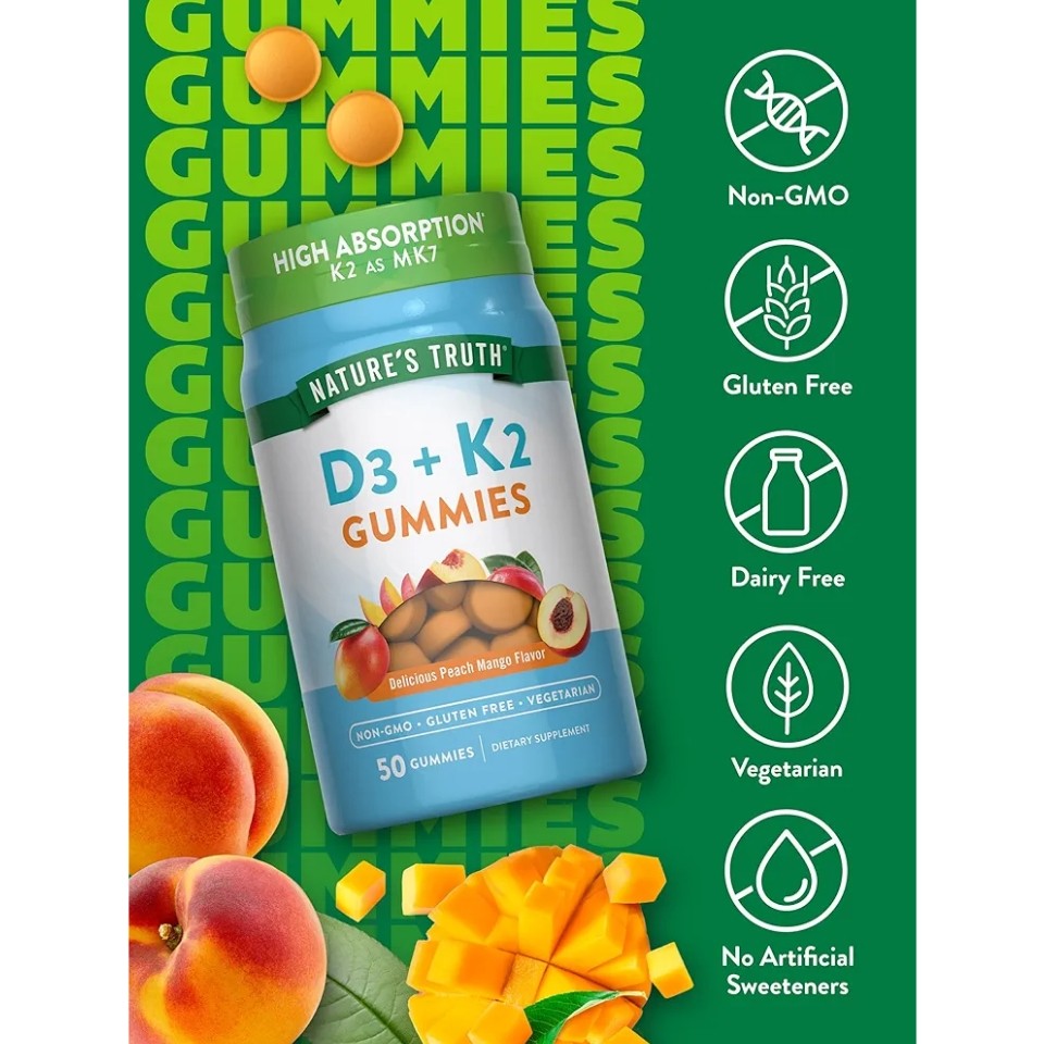 Nature's Truth Vitamin D3 + K2 Gummies