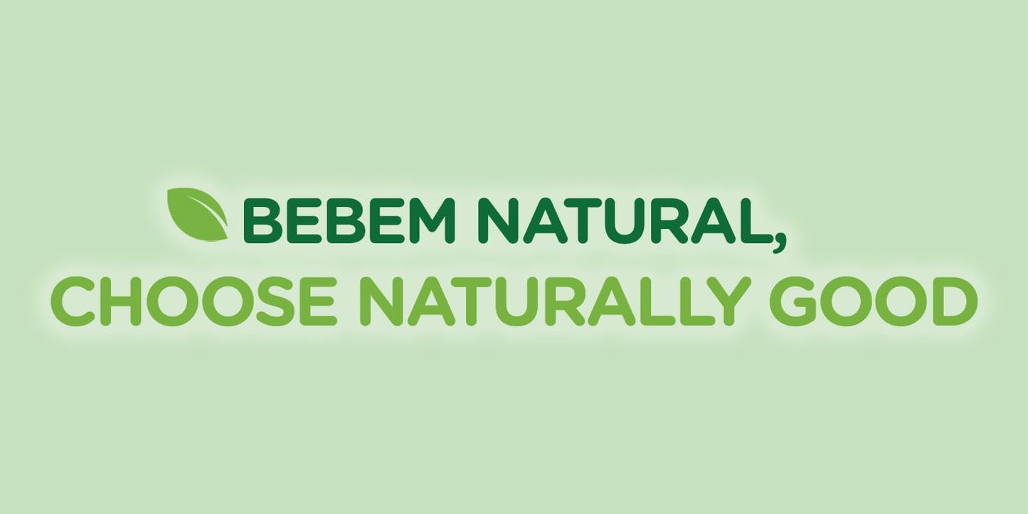 Bebem Natural Baby Diapers Open Diapers Size 2,3-6KG, Jumbo Pack, 58 Units, Organic Cotton & Bamboo Fibers