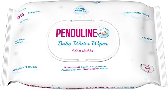 Penduline Baby Wipes With 97% Water | 70pcs | Calendula |Safe for New Born | Sensitivie Skin | Zero Alcohol - Fragrance - Parabens
