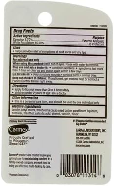 Carmex Classic Lip Balm External Analgesic - 0.35 oz, Pack of 1