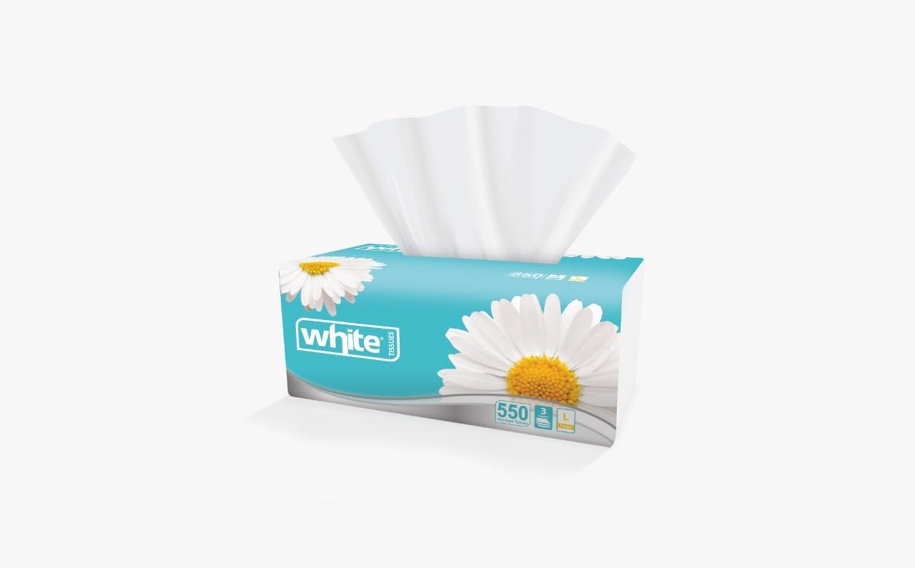 White facial, 210 tissues, 5 packs