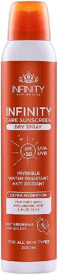 Infinity Care sunscreen Dry Spray SPF50+