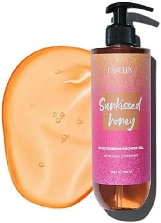 Favelin Sunkissed Honey Moisturizing Shower Gel 400ML | Vitamin E | Honey & Glycerin and nourishing Shea Butter | It’s formulated to gently cleanse your skin while leaving | refreshed and fragrant.