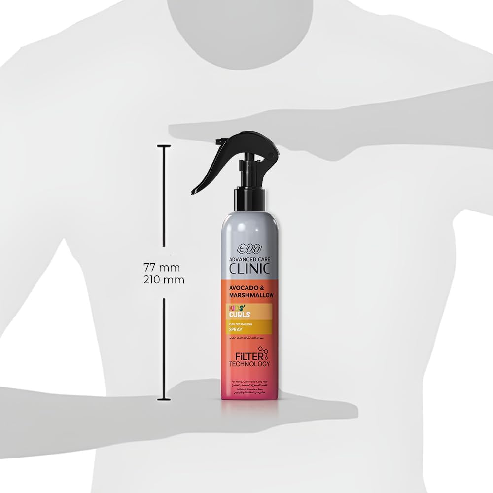 Eva Advanced Care Clinic Kids’ Curls Curl Detangling Spray For Wavy, Curly, And Coily Hair 185 Ml