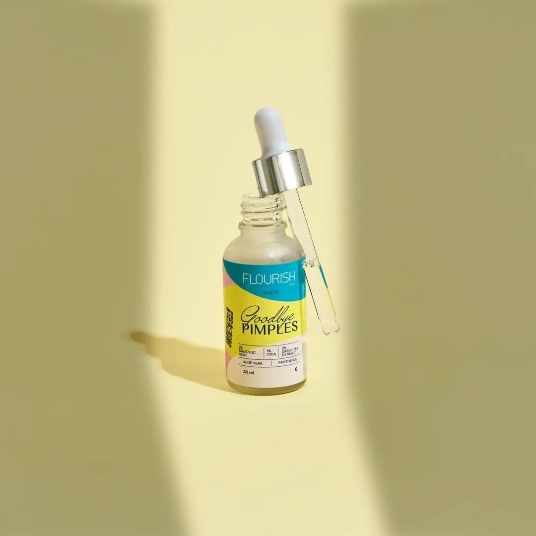 Flourish Goodbye Pimples Facial Serum Anti Acne Treatment Deep Exfoliating