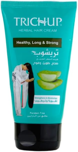 Trichup Healthy Long & Strong Herbal Hair Cream (75ml) – Enriched with Aloe Vera, Neem & Henna For Root Strengthening & Natural Growth – Non-Greasy Conditioning for Smooth, Shiny & Manageable Hair