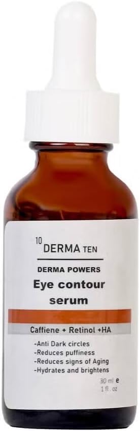 DERMA TEN Anti-Aging Power Serum, 1% Retinol with 3 Vitamins and HA, 30ml