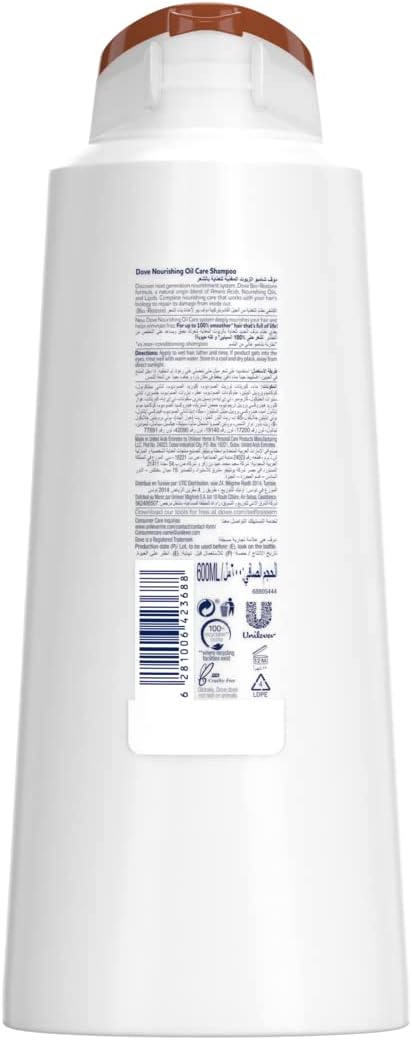 Dove Shampoo Nourishing Oil 600ML
