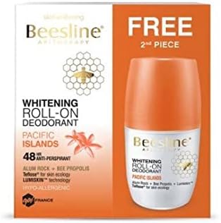 Beesline Whitening Roll-On Deodorant Pacific Islands 48h Protection (1+1) Promo Pack - 50 ml