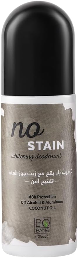 BOBANA NO STAIN ROLL-ON WHITENING DEODORANT WITH COCONUT OIL