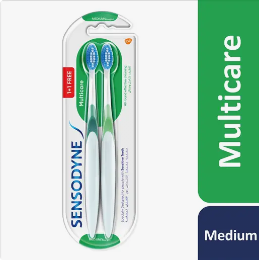 Sensodyne MULTICARE MEDIUM BRISTLES TOOTHBRUSH, 1+1 FREE